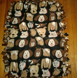 Handmade tie knot blanket